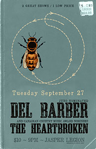 Ashwood Condensed font is used in a concert poster