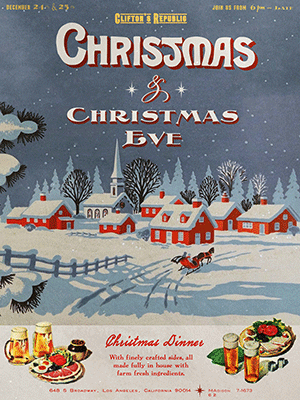 An image of a Christmas poster featuring fonts from the New Victorian Printshop