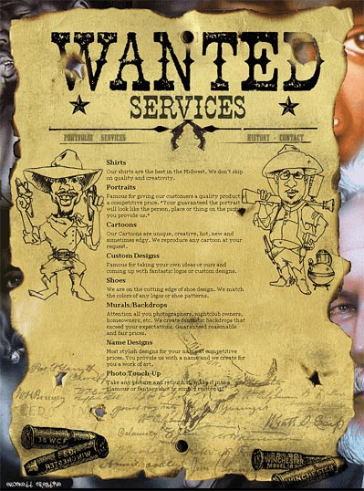 A  Wanted  poster made with fonts from the Wild West Press font set 