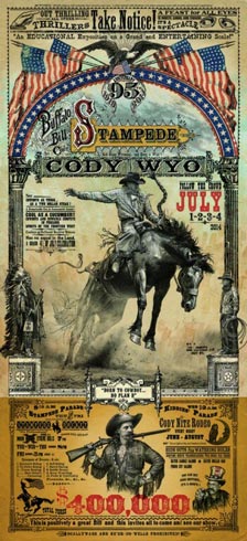 Spectacular Bob Coronato Rodeo posters made with fonts from the Wild West Press font set