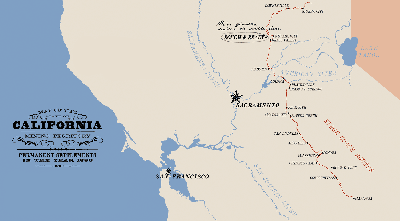 Section of a map created with fonts from the New Victorian Printshop
