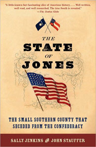 cover design for the state of jones, a book featuring Ashwood Extra Bold from the Wild West Press font set