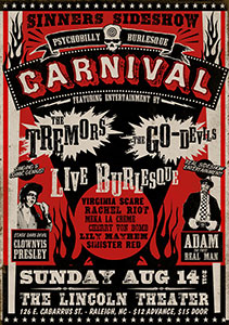 a sideshow poster that makes good use of the Wild West Press fonts