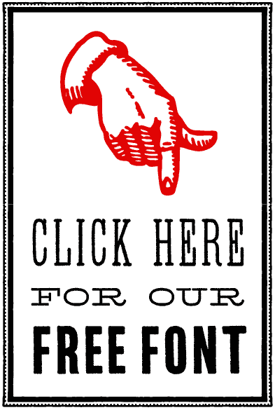 Ad for our free font, Jugend WF.