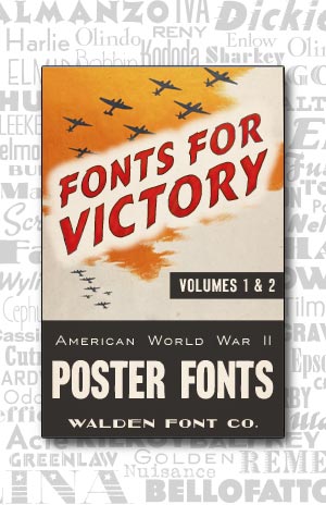 Cover art for the Complete American Poster Fonts of World War II font set