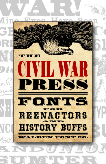 Header image for the Civil War Press font set