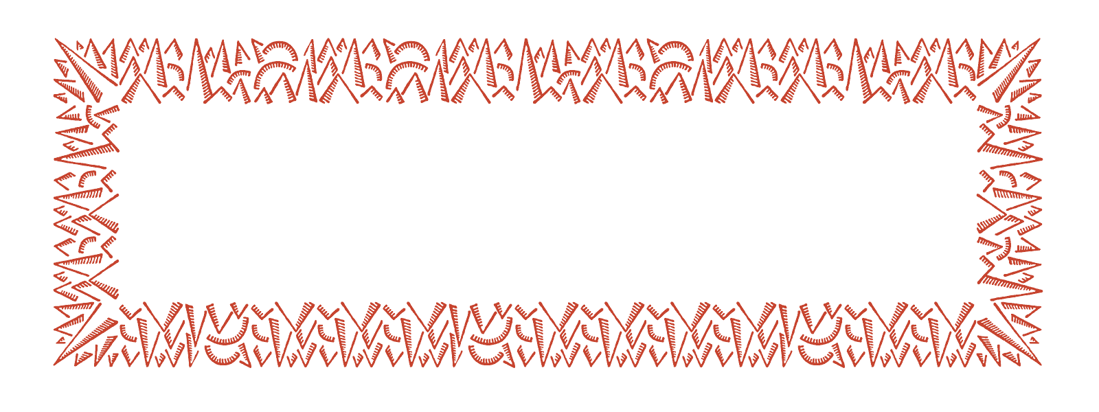 A sample of WF Border Bergland, a decorative border font from the Kraftwerk Press font set