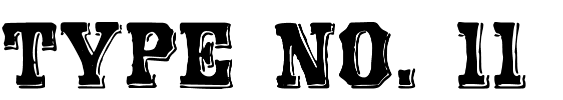 A Civil War style font called "Type No. 11" from the Walden Font Co. It is part of the Civil War Press set of fonts.