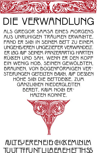WF Rienzi Versalien is a German Jugendstil Art Nouveau font. Completely redrawn and featuring support for most European languages