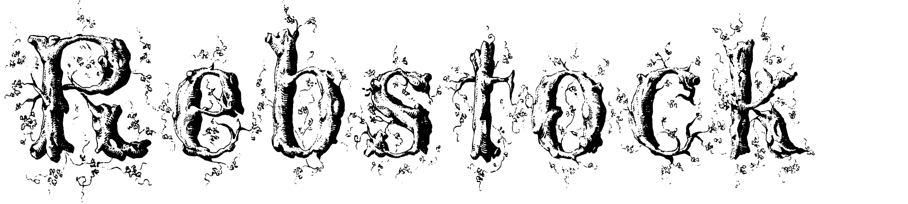 A 19th century font called Rebstock WF from the Walden Font Co. It is part of the New Victorian Printshop set of fonts.