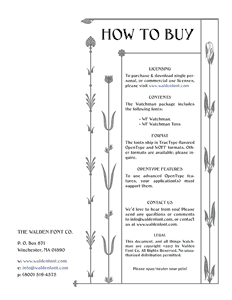 Page 1 of the complete Watchman specimen