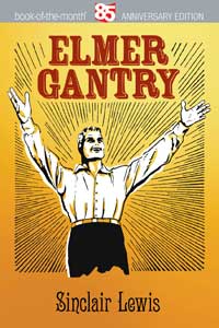 Cover design for a book on Elmer Gantry that uses the free Jugend font