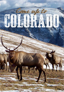 A Colorado tourism poster showing Ashwood Condensed, a font from the Wild West Press font set