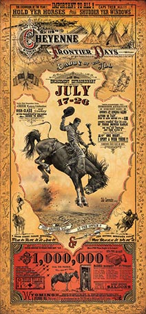 Spectacular Bob Coronato Rodeo posters made with fonts from the Wild West Press font set