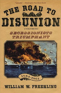 book cover design for the Road to Disunion, made with fonts from the Civil War Press font set