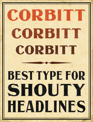 Cover art for the WF Corbitt font