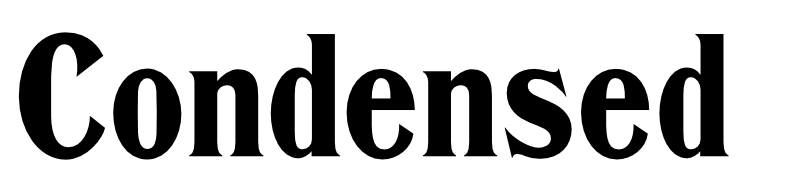 a sample of the WF Corbitt Condensed font by Walden Font Co.