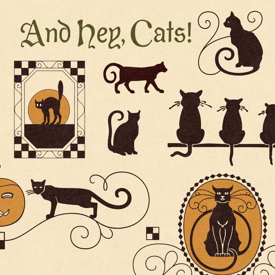 Usage Example 9 of the WF Halloween Ornaments Font