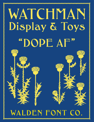 Cover art for the Art Nouveau font WF Watchman